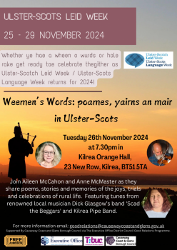 Causeway Coast and Glens Borough Council events to mark Ulster-Scots Language Week 2024