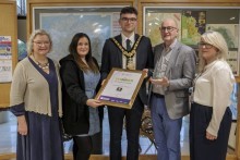 High Street Heroes from the Borough welcomed to reception in Ballymoney Town Hall 